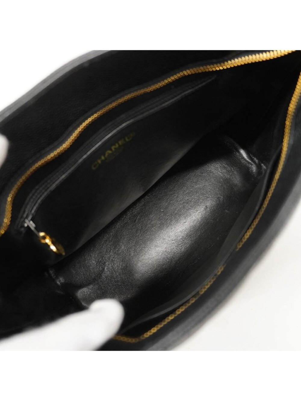 Chanel Tote Bag Reissue Caviar Leather Black Gold - Picture 4 of 9